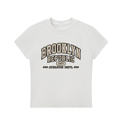 "Brooklyn Republic Essentials"  Essential Bodycon Crewneck T-Shirt