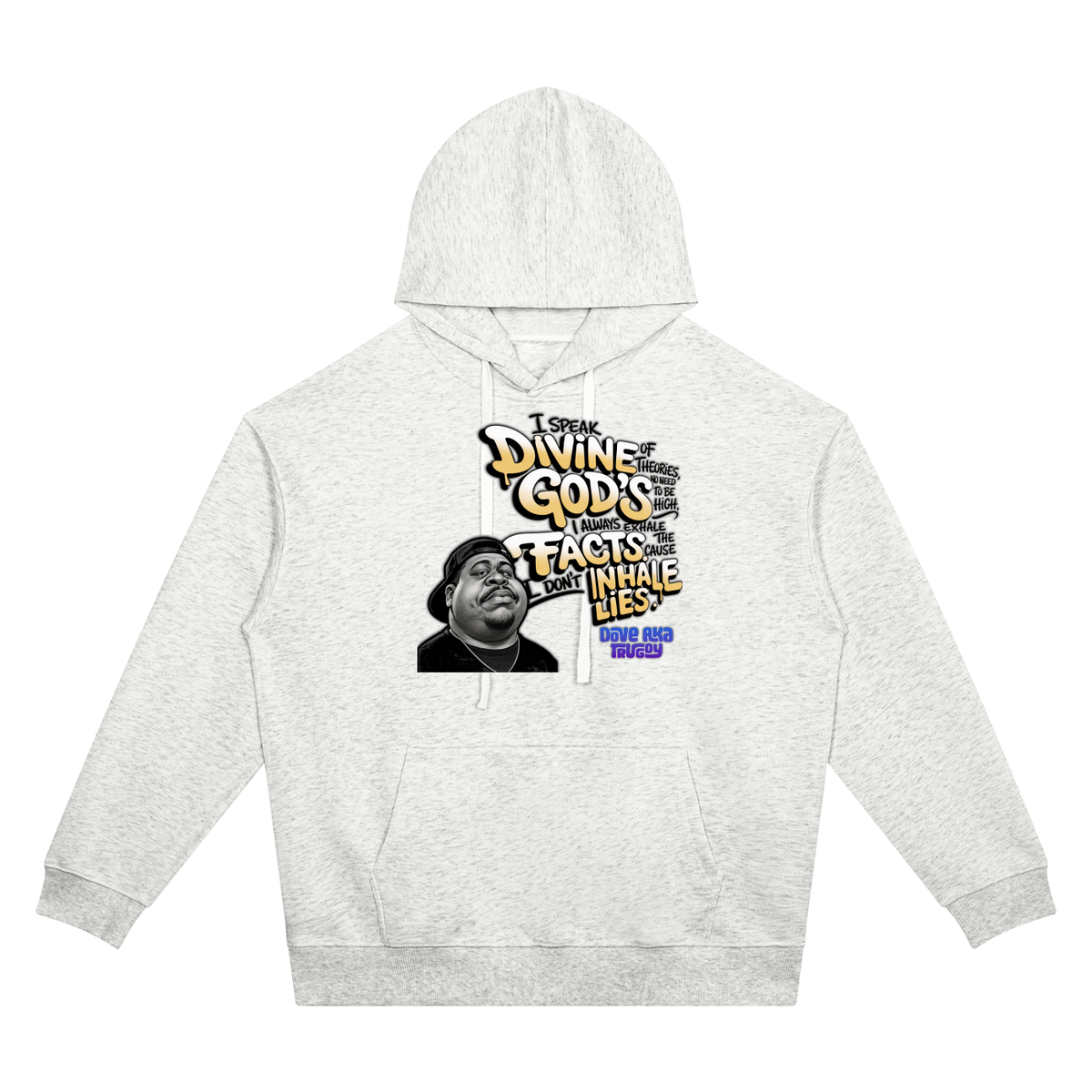 "Divine Theories" Oversized Drop Shoulder Hoodie