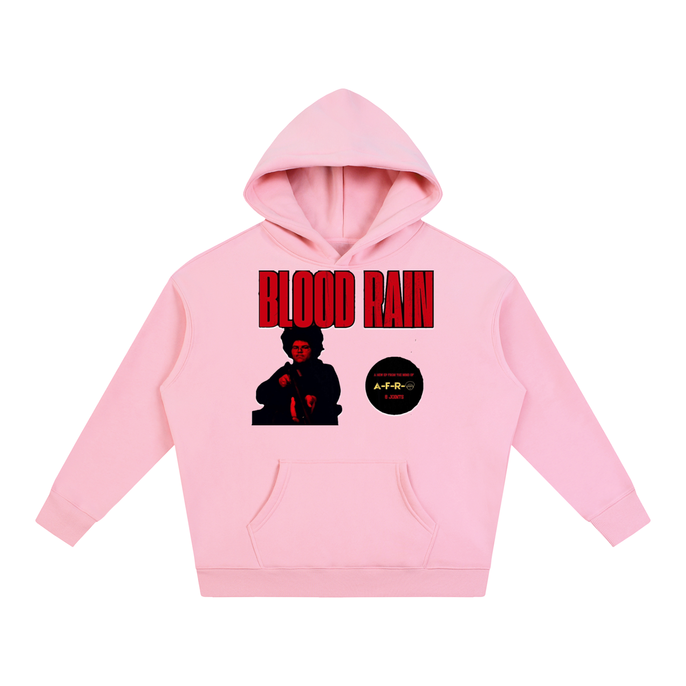 "Blood Rain" Oversize Fleeced Hoodie