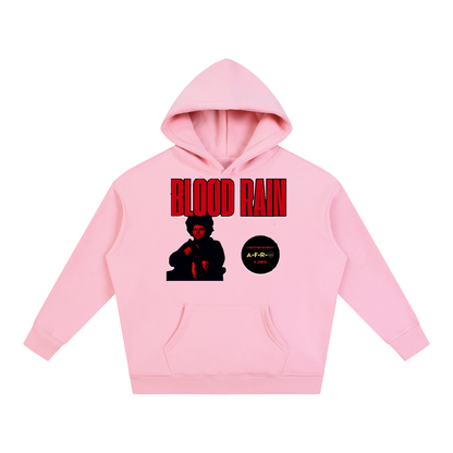 "Blood Rain" Oversize Fleeced Hoodie