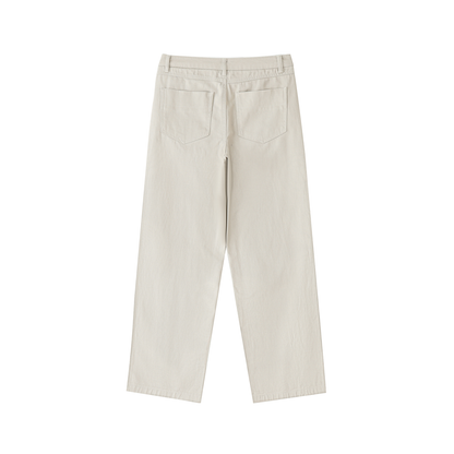"Brooklyn Republic" Heavyweight Cotton Straight-Leg Pants