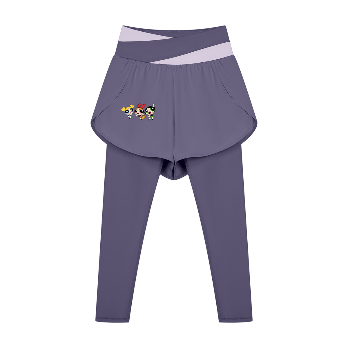 Body by Brie "Powerpuff Girls" Women's Paneled High-Waisted Yoga Set