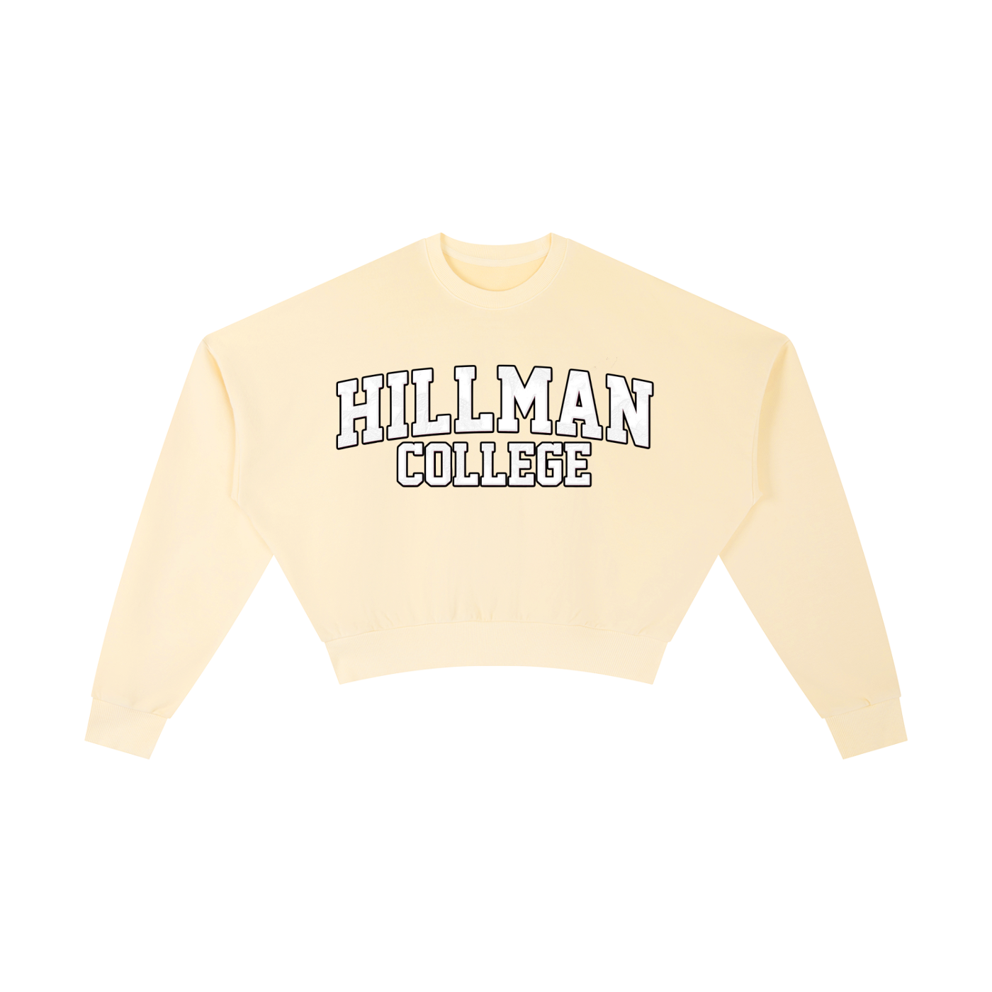 "Hillman College" Vintage Washed Cropped Sweatshirt
