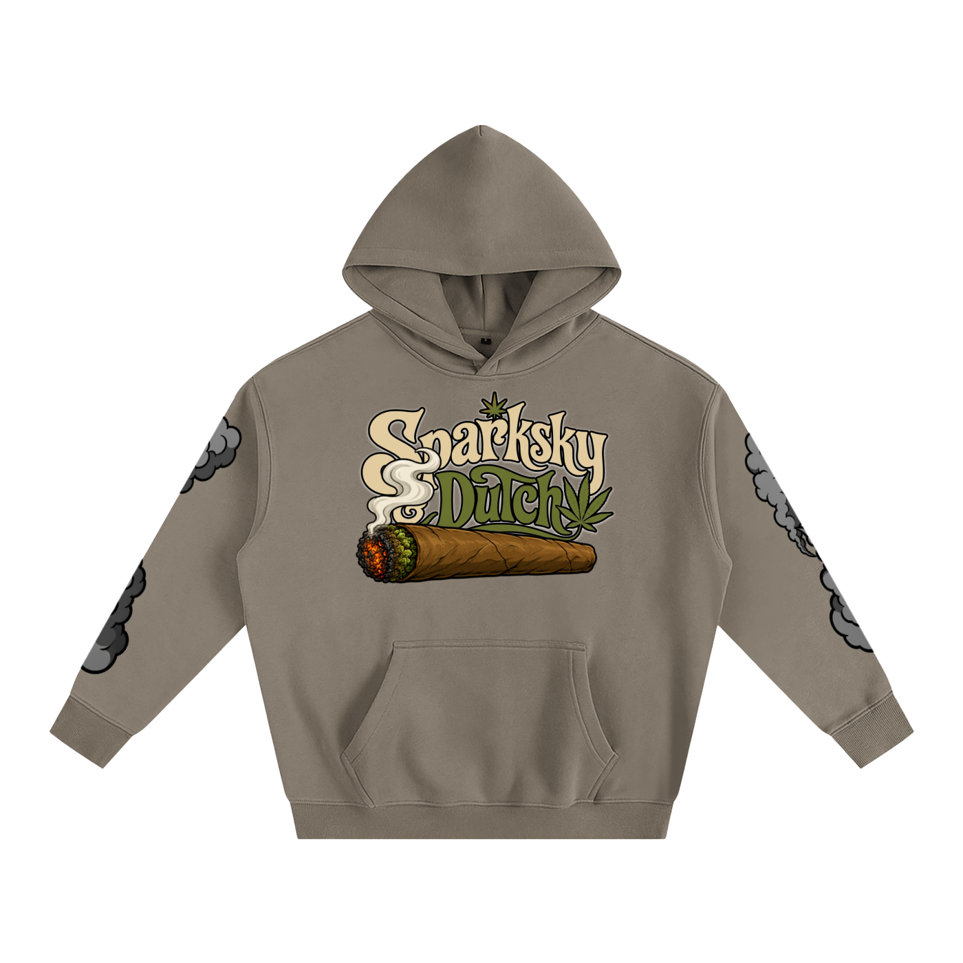 "Sparksky & Dutch" Oversize Fleeced Hoodie