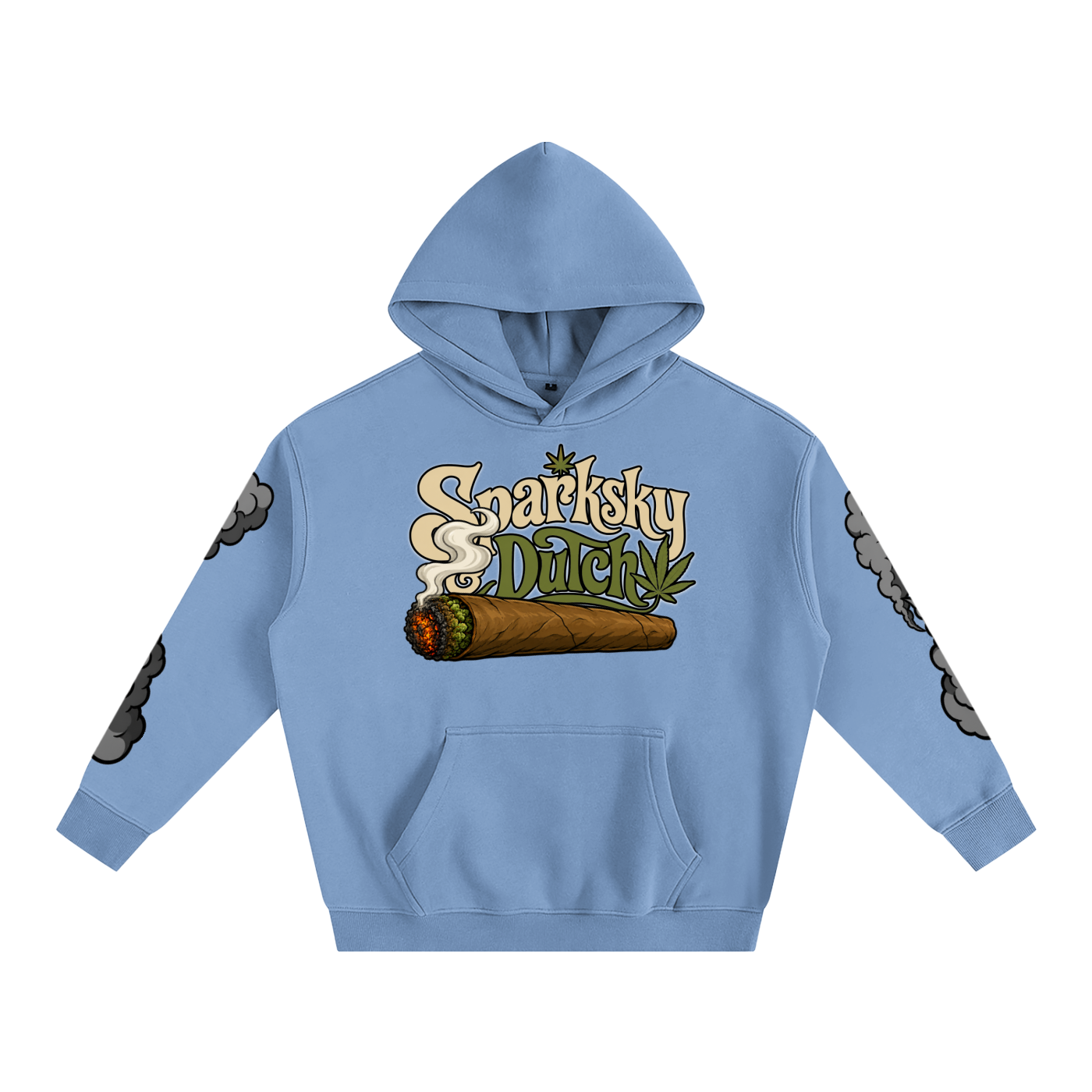 "Sparksky & Dutch" Oversize Fleeced Hoodie
