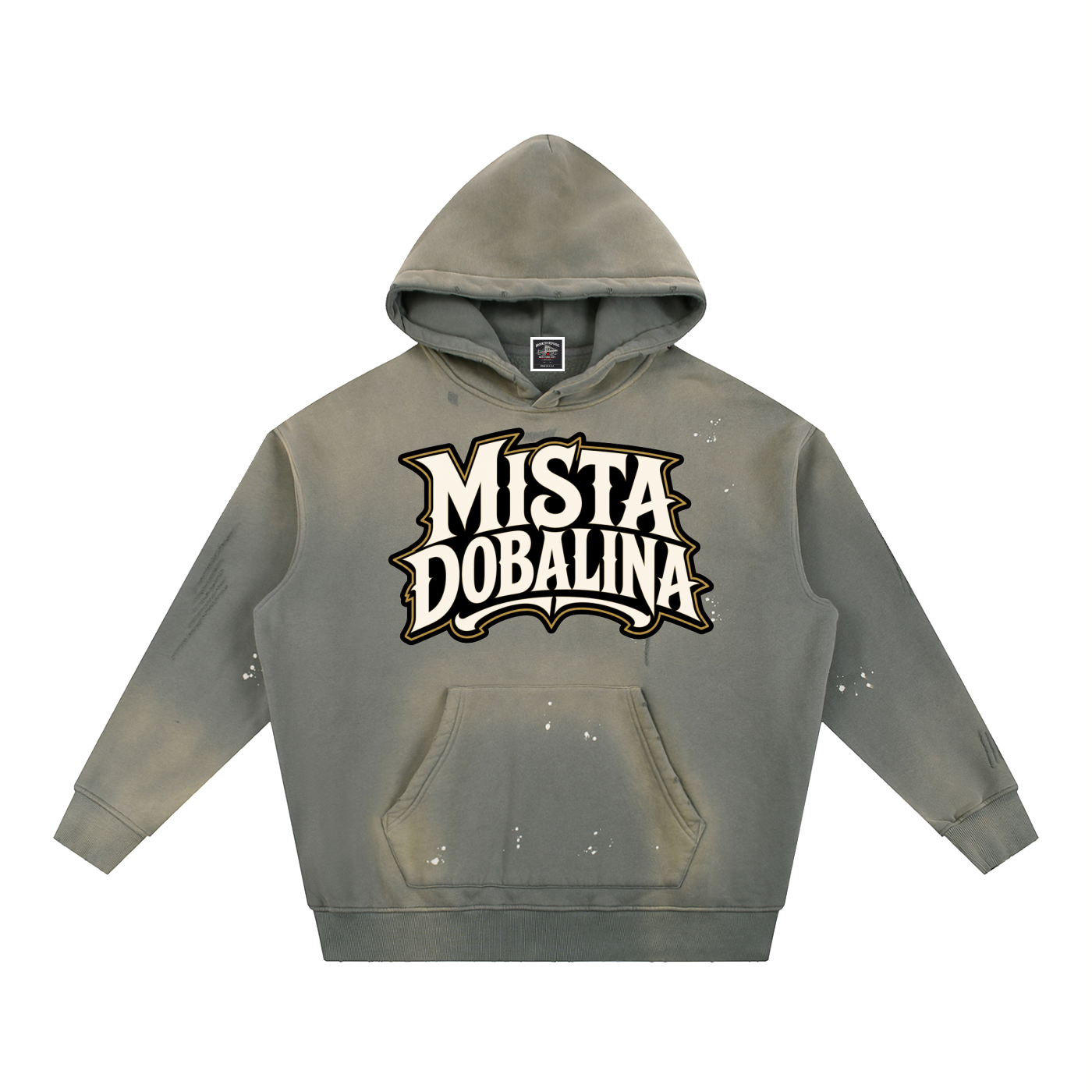 "Mista Dobalina" Vintage Washed Frayed Fleece Hoodie