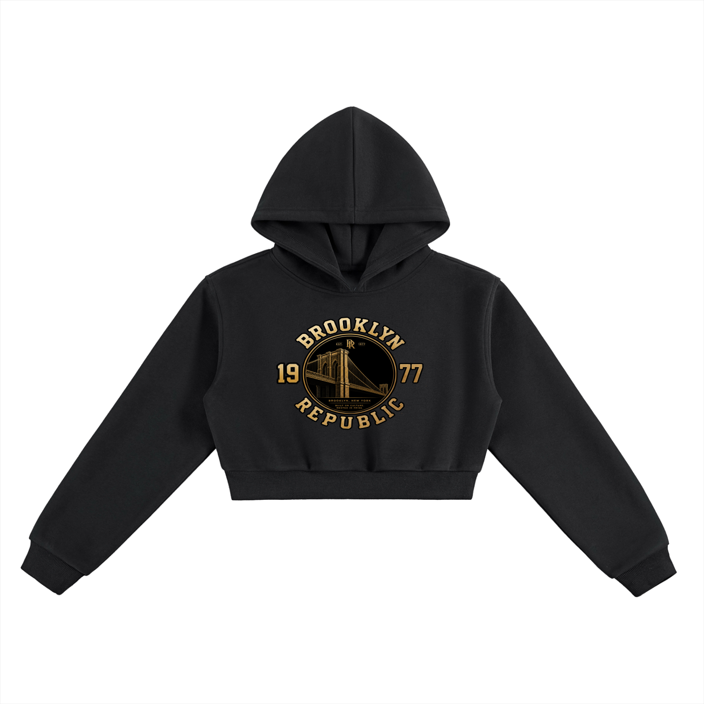 "Brooklyn Republic Essentials" Cropped Hoodie