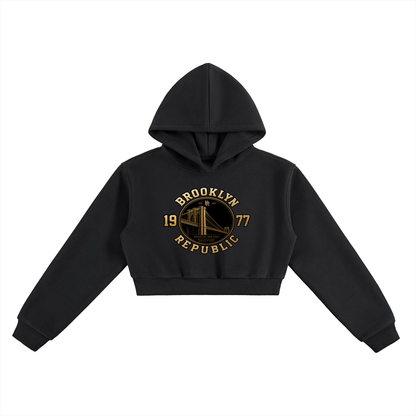 "Brooklyn Republic Essentials" Cropped Hoodie