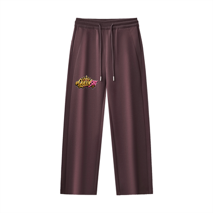 "QUEEN"  Straight-Leg Drawstring Sweatpants