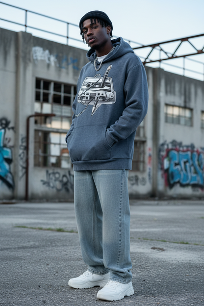 "Masterpiece" Mineral Wash Oversized Hoodie