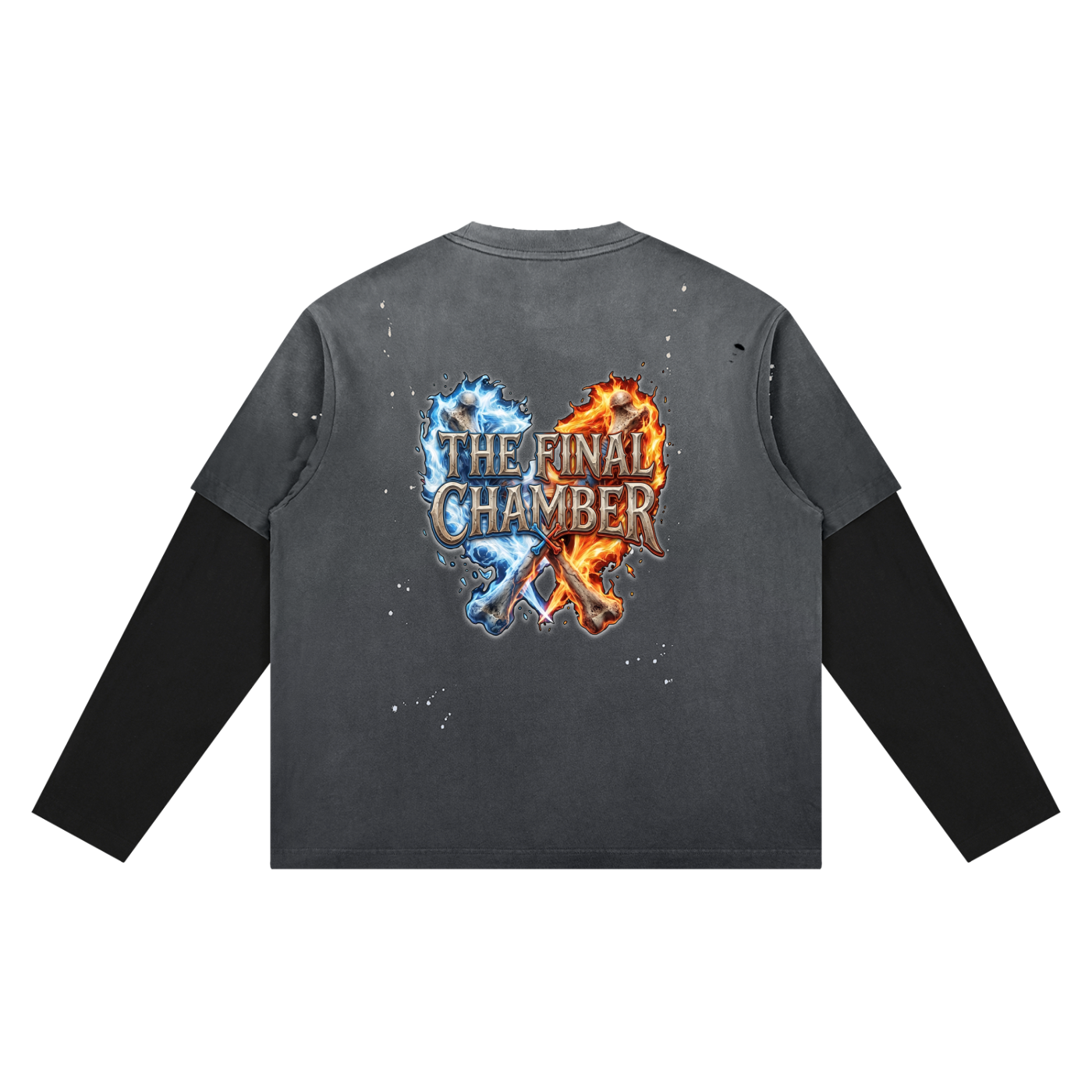 PYN™ "The Final Chamber" Vintage Wash Distressed Layer T-Shirt