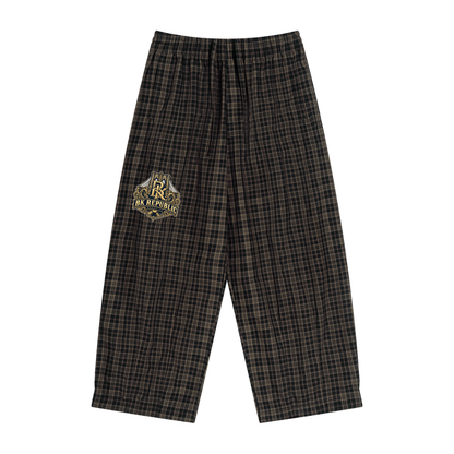 Brooklyn Republic Essentials™ "Da Boom Bap"  Plaid Wide Leg & Jogger Set