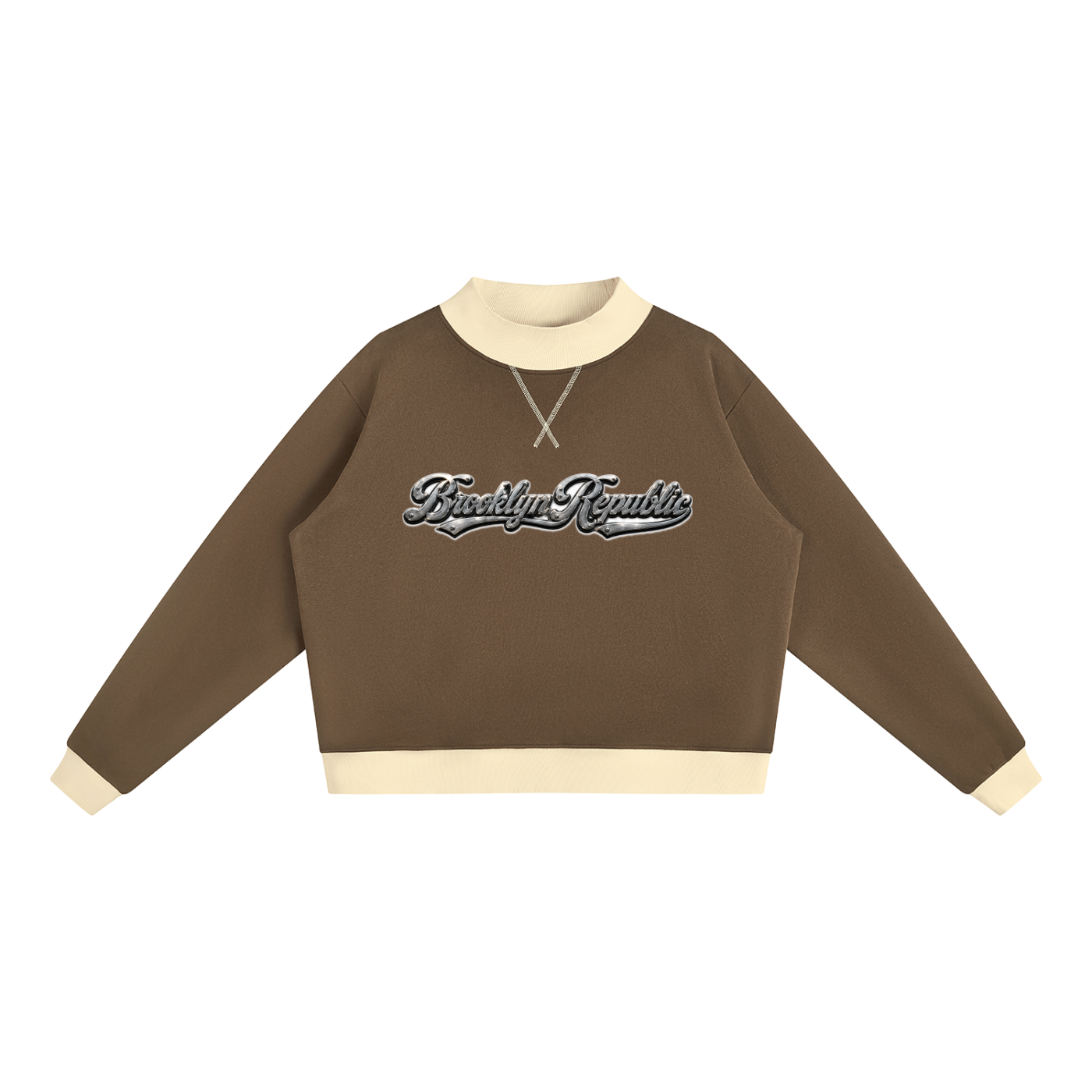 Brooklyn Republic Essentials™ Women’s Mock Neck Crewneck Sweatshirt