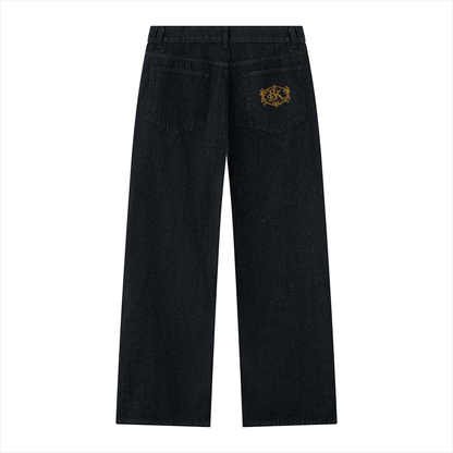 Brooklyn Zoo™ "Gas Station Sushi" Men's Vintage Wash Wide Leg Denim Jeans