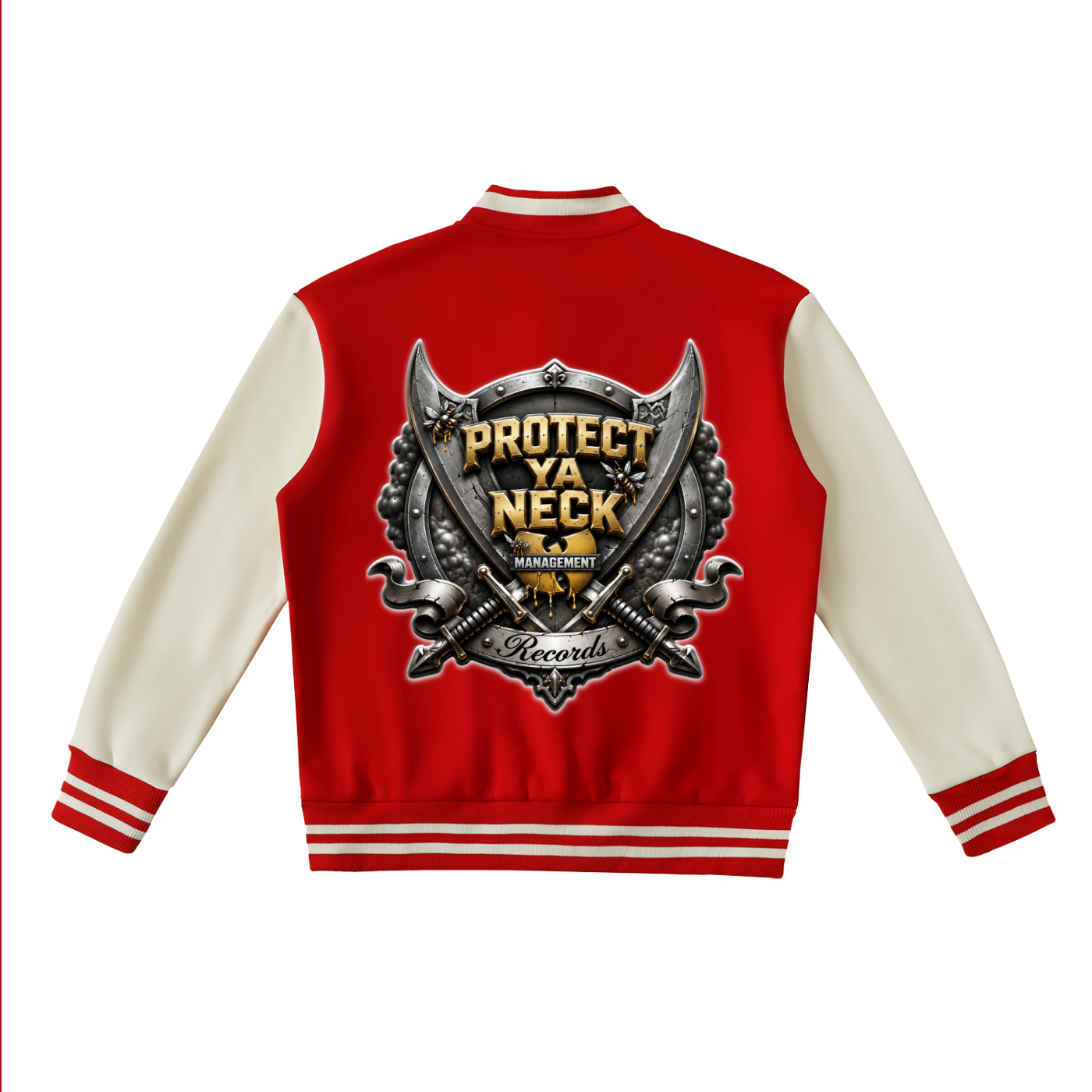 PYN™ x BKRP™ "The Final Chamber" Two-Tone Fleeced Varsity Jacket