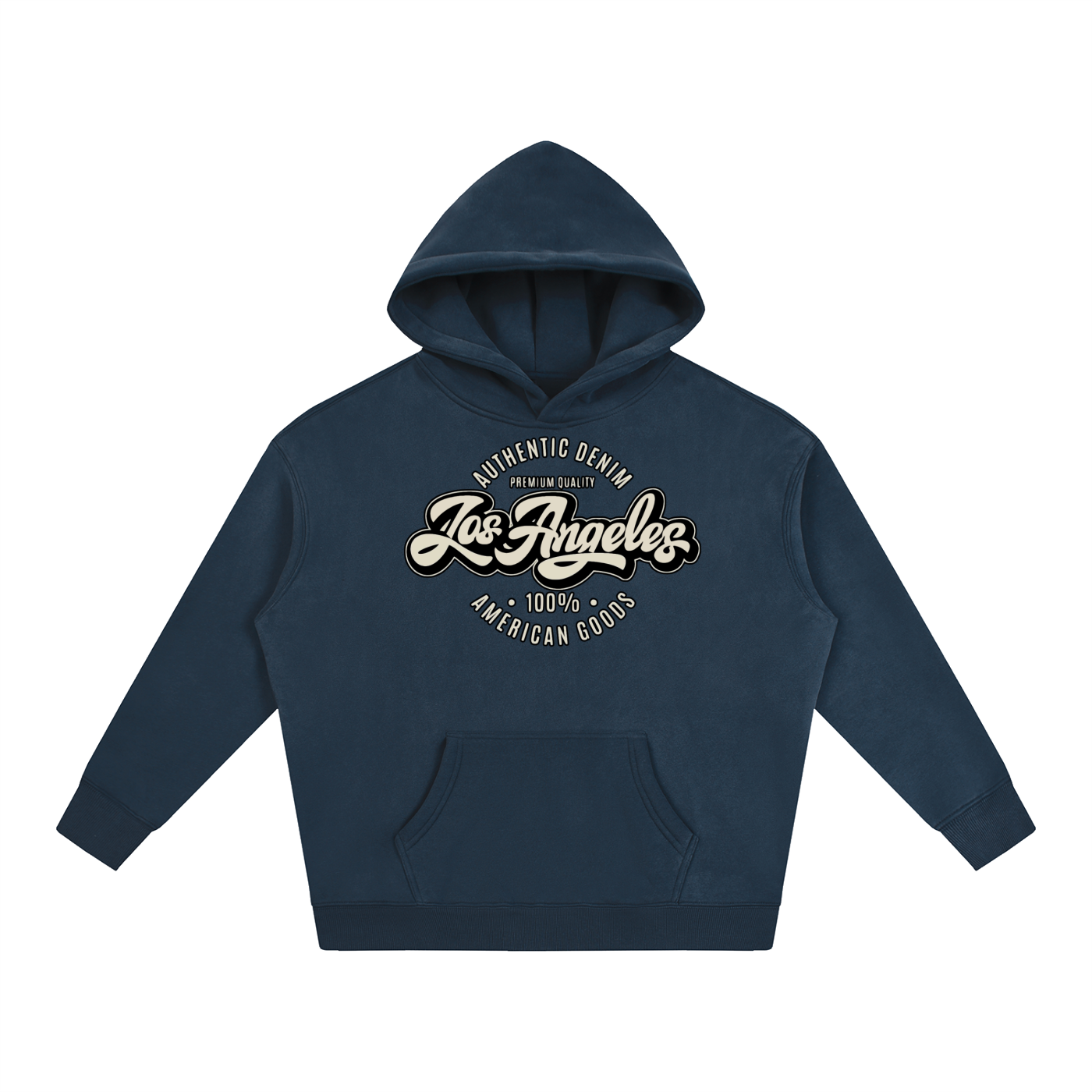 “LA Denim Mfg.” Oversize Fleeced Hoodie