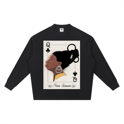 "Queens Gambit" Knitted Round Neck Oversize Sweatshirt
