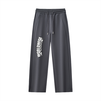 "Worldwide Underground" Drawstring Straight-Leg Sweatpants
