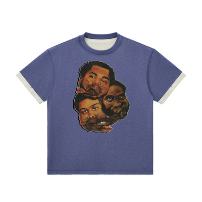 "Buhloone Mindstate" Contrast Cuff Cuffed T-Shirt