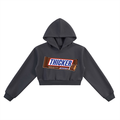 Taya Marie™ "Thicker Than A Snicker" Cropped Hoodie