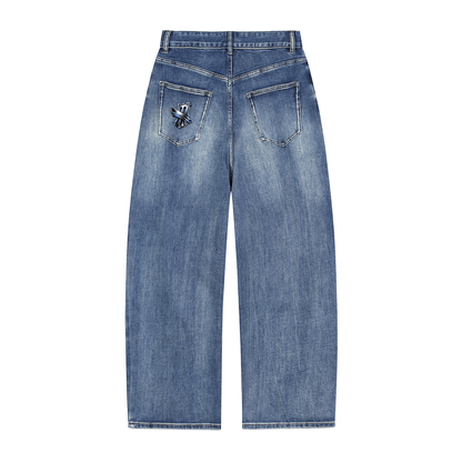 "Brooklyn Republic" Sun Fade Heavyweight Denim Jeans