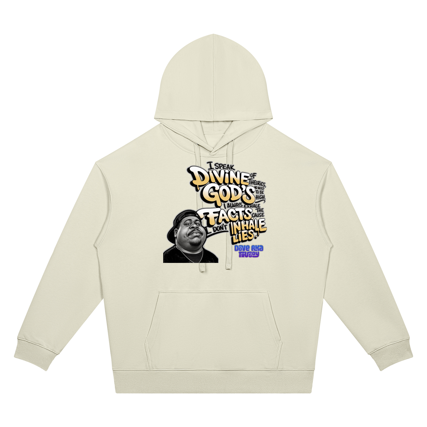 "Divine Theories" Oversized Drop Shoulder Hoodie