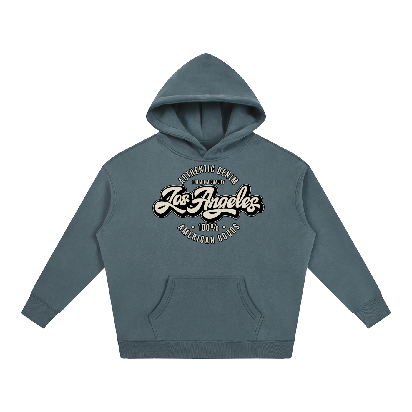 “LA Denim Mfg.” Oversize Fleeced Hoodie