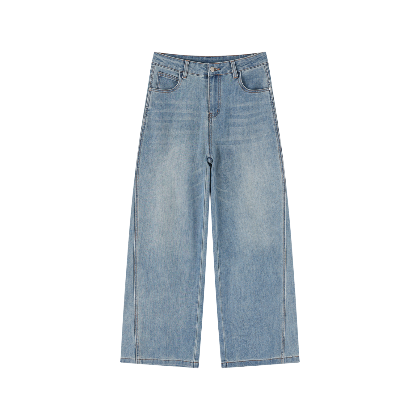 "Brooklyn Republic Apparel" Women’s Vintage Wash High Rise Wide Leg Jeans