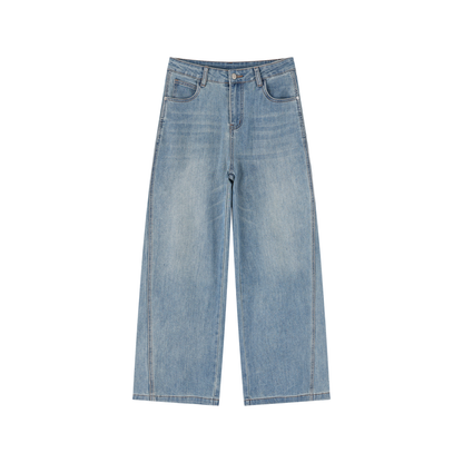 "Brooklyn Republic Apparel" Women’s Vintage Wash High Rise Wide Leg Jeans