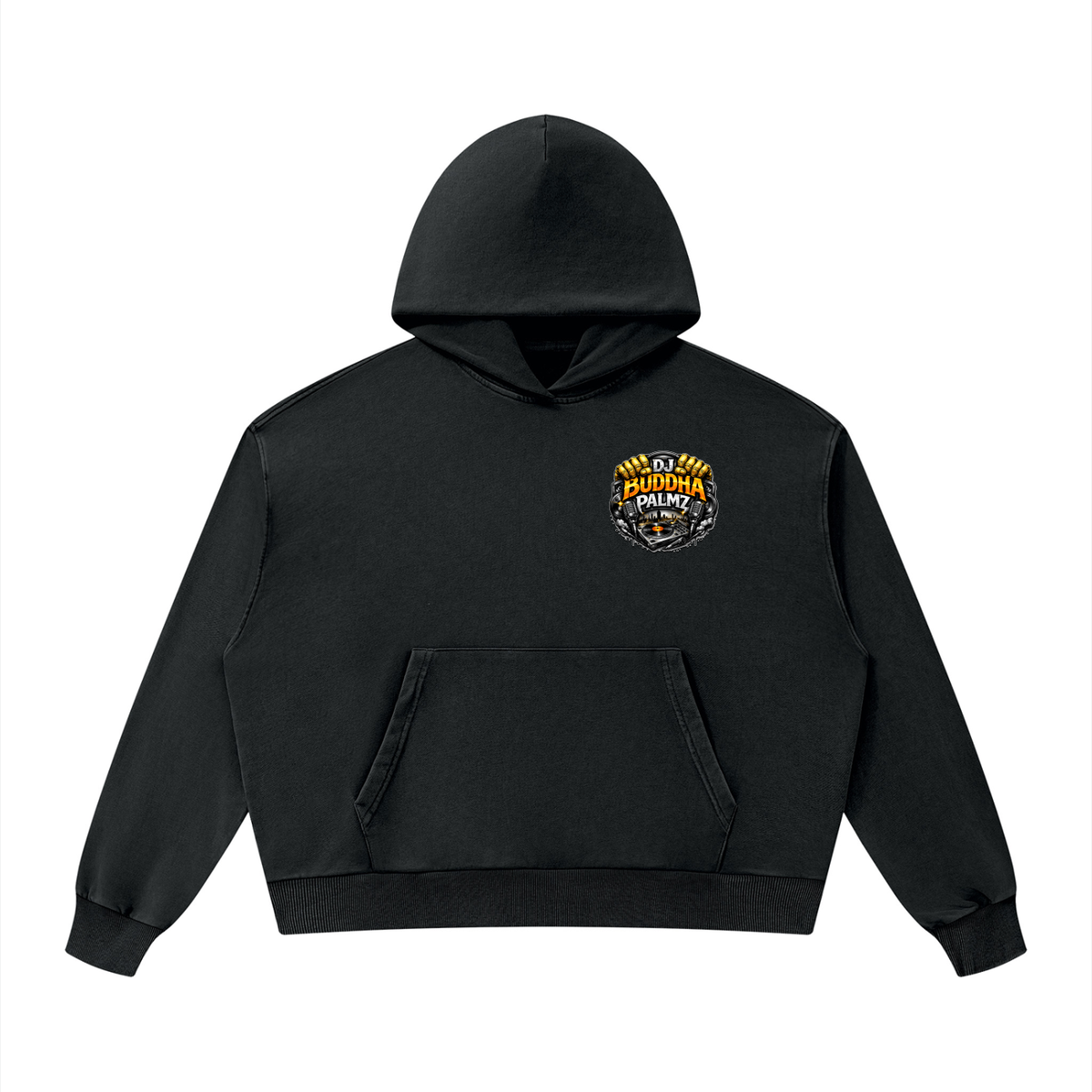 Basement Kemist™ “Buddha Palmz” Mineral Wash Boxy Full-Zip and Pullover Set