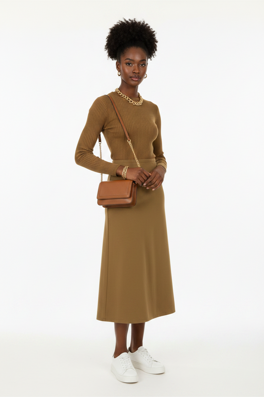 Brooklyn Republic Essentials™ Women's Solid Color Knit Maxi Skirt