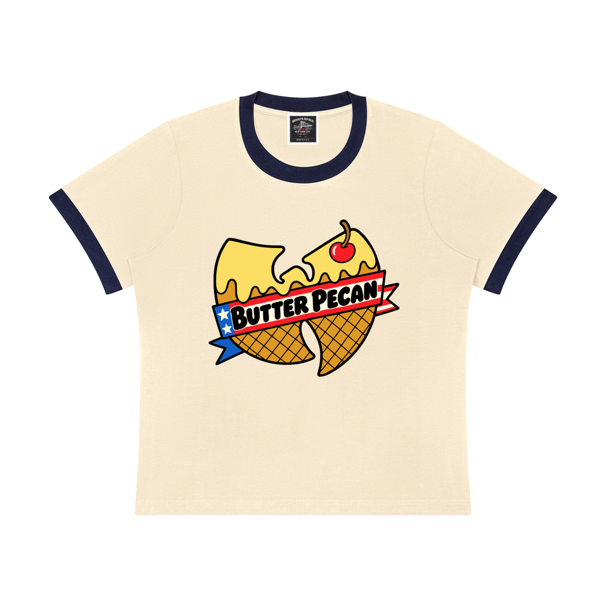 PYN™ "Butter Pecan Rican" Sorona Ringer T-Shirt