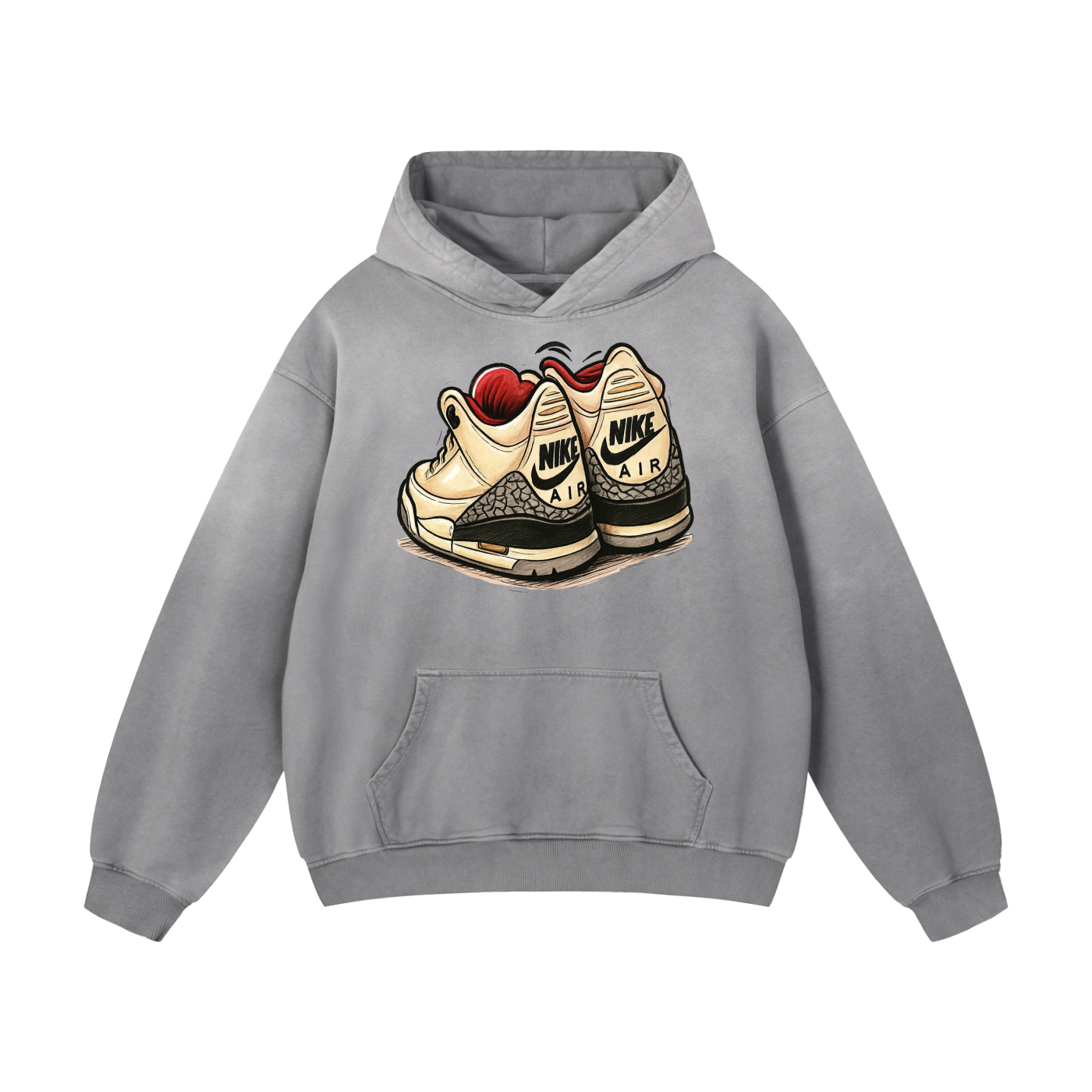 "AJ 3" Heavyweight Sunfade Oversized Hoodie