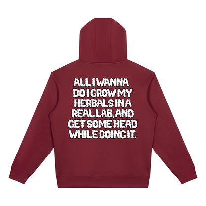 "How High" Drop Shoulder Full Zip Hoodie