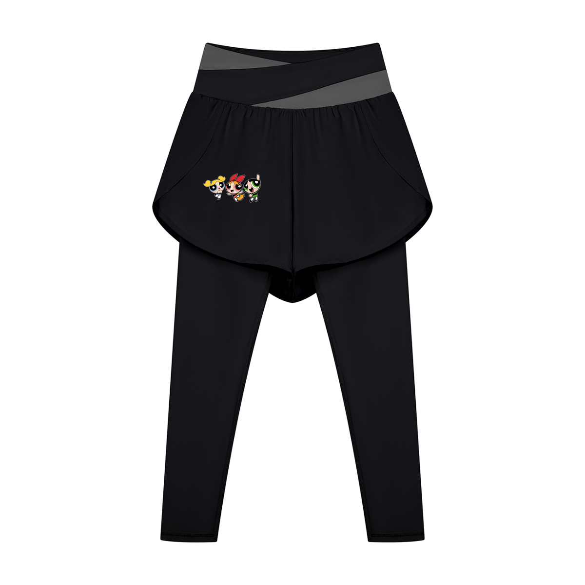 Body by Brie "Powerpuff Girls" Women's Paneled High-Waisted Yoga Set