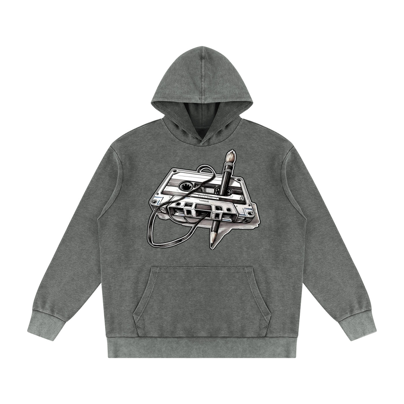 "Masterpiece" Mineral Wash Oversized Hoodie