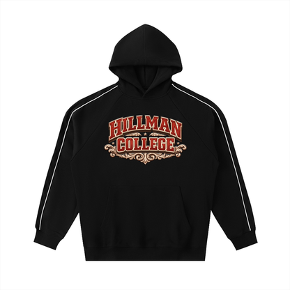 “Hillman” Contrast Piping Raglan Hoodie