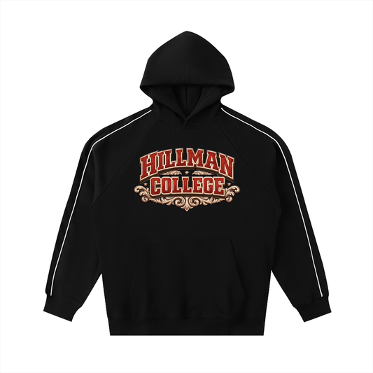 “Hillman” Contrast Piping Raglan Hoodie