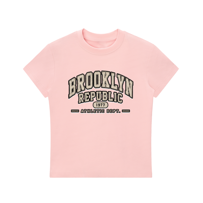 "Brooklyn Republic Essentials"  Essential Bodycon Crewneck T-Shirt