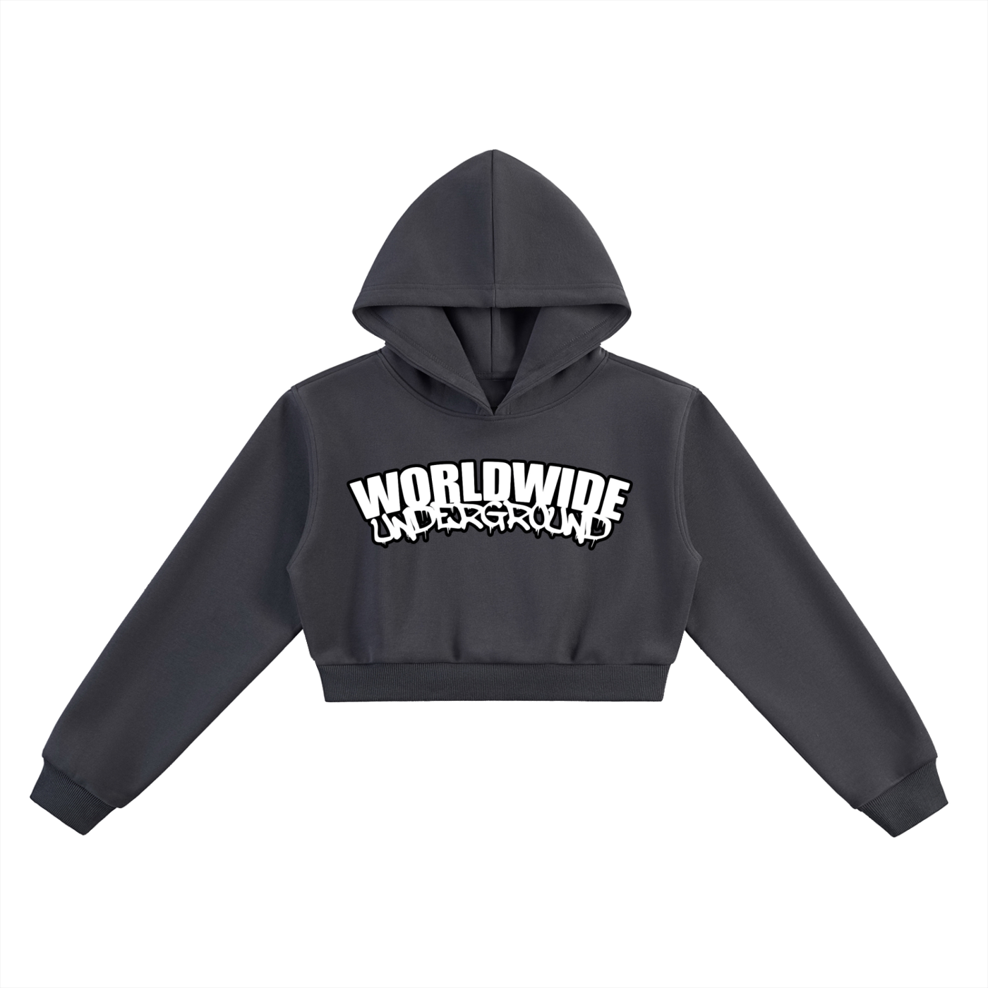 "Worldwide Underground" Cropped Hoodie