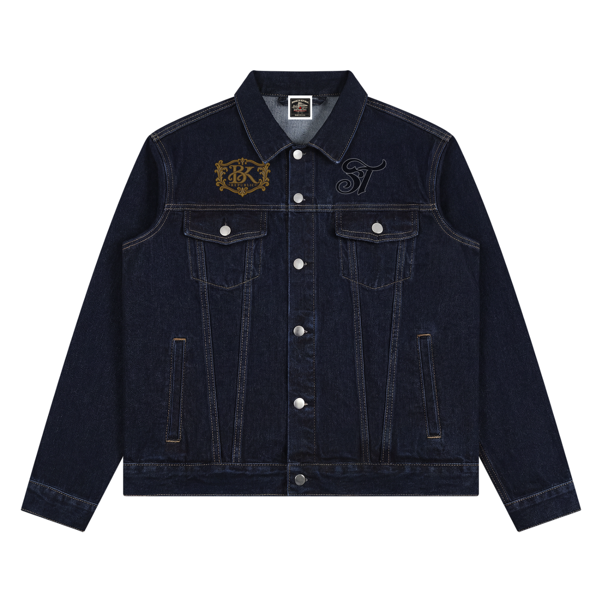 Brooklyn Zoo™ "Black Cat" Vintage Wash Denim Jacket