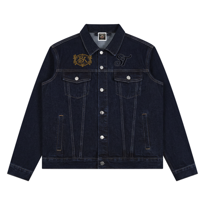 Brooklyn Zoo™ "Black Cat" Vintage Wash Denim Jacket