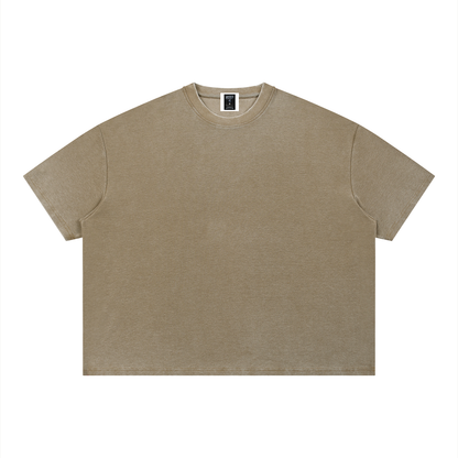 "Brooklyn Republic Essentials" Vintage Wash Sunfade Boxy Waffle T-Shirt