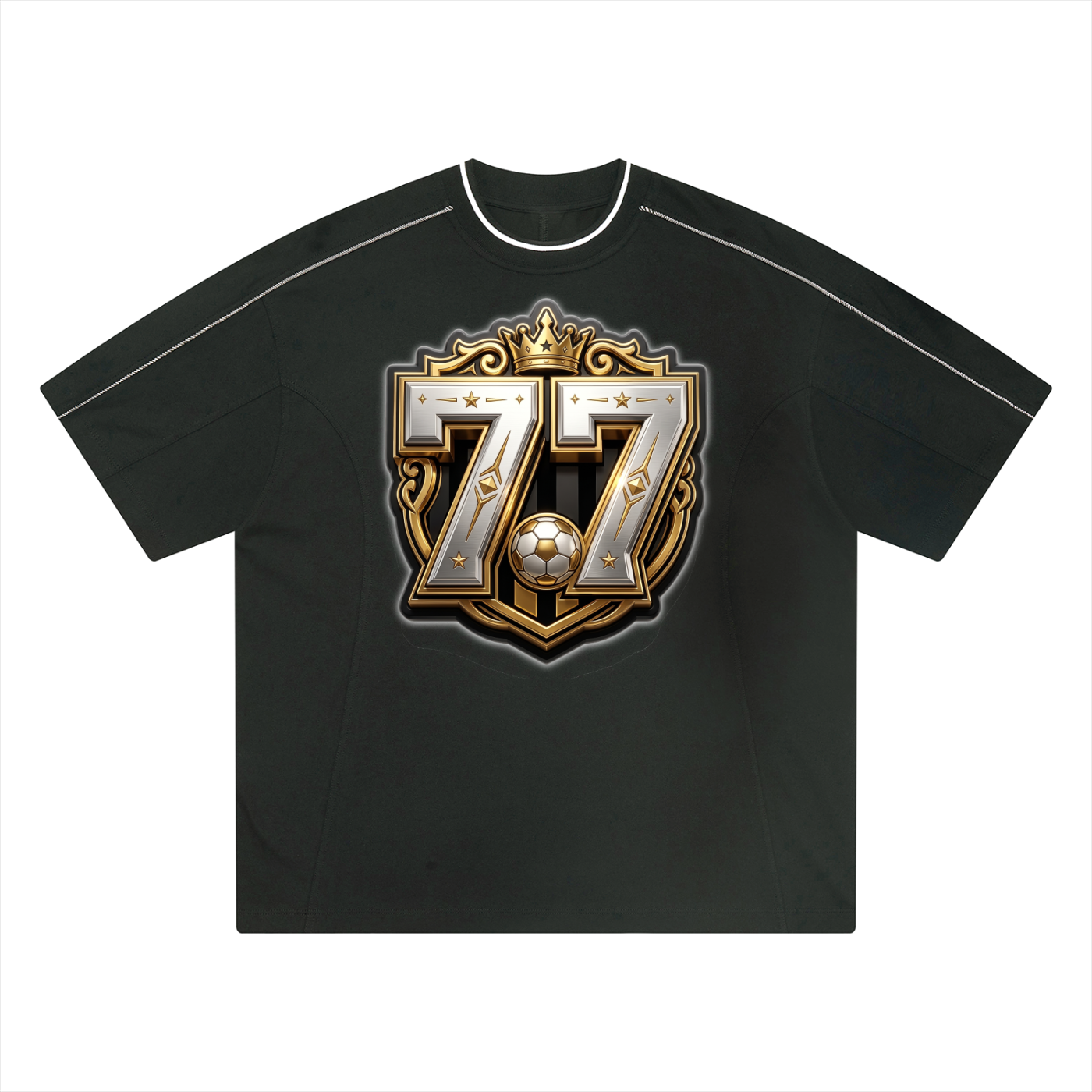 "Legacy 77"  Oversized Contrast Soccer Jersey