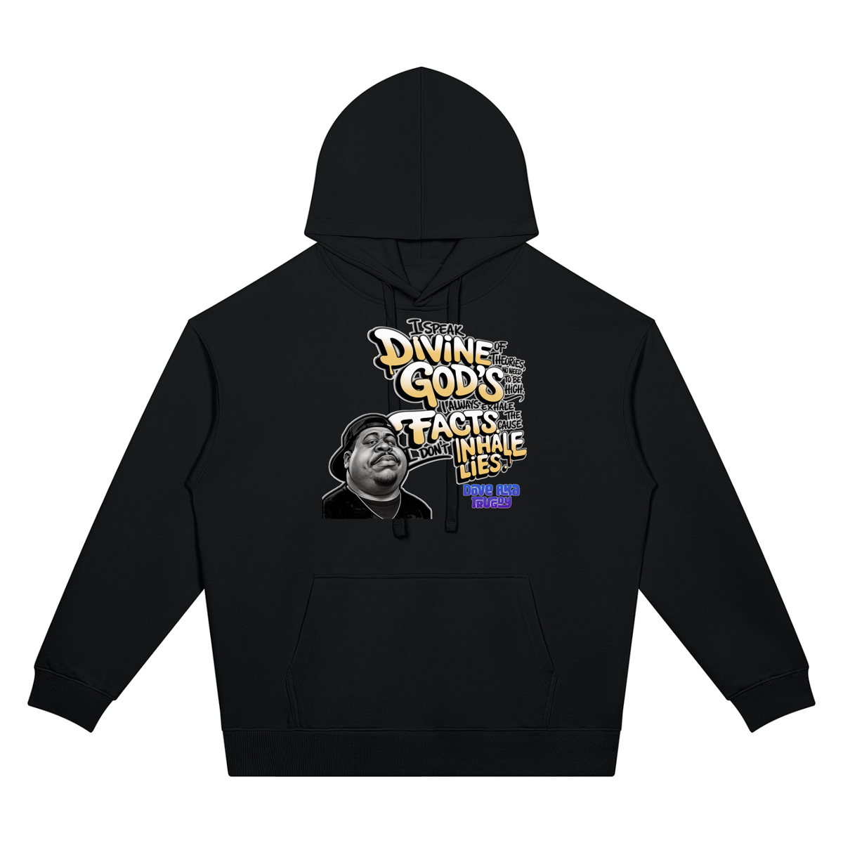 "Divine Theories" Oversized Drop Shoulder Hoodie