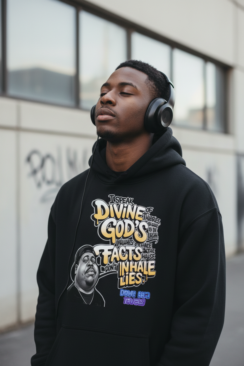 "Divine Theories" Oversized Drop Shoulder Hoodie