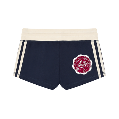 "Hillman College" Women's Contrast Stripe Track Shorts