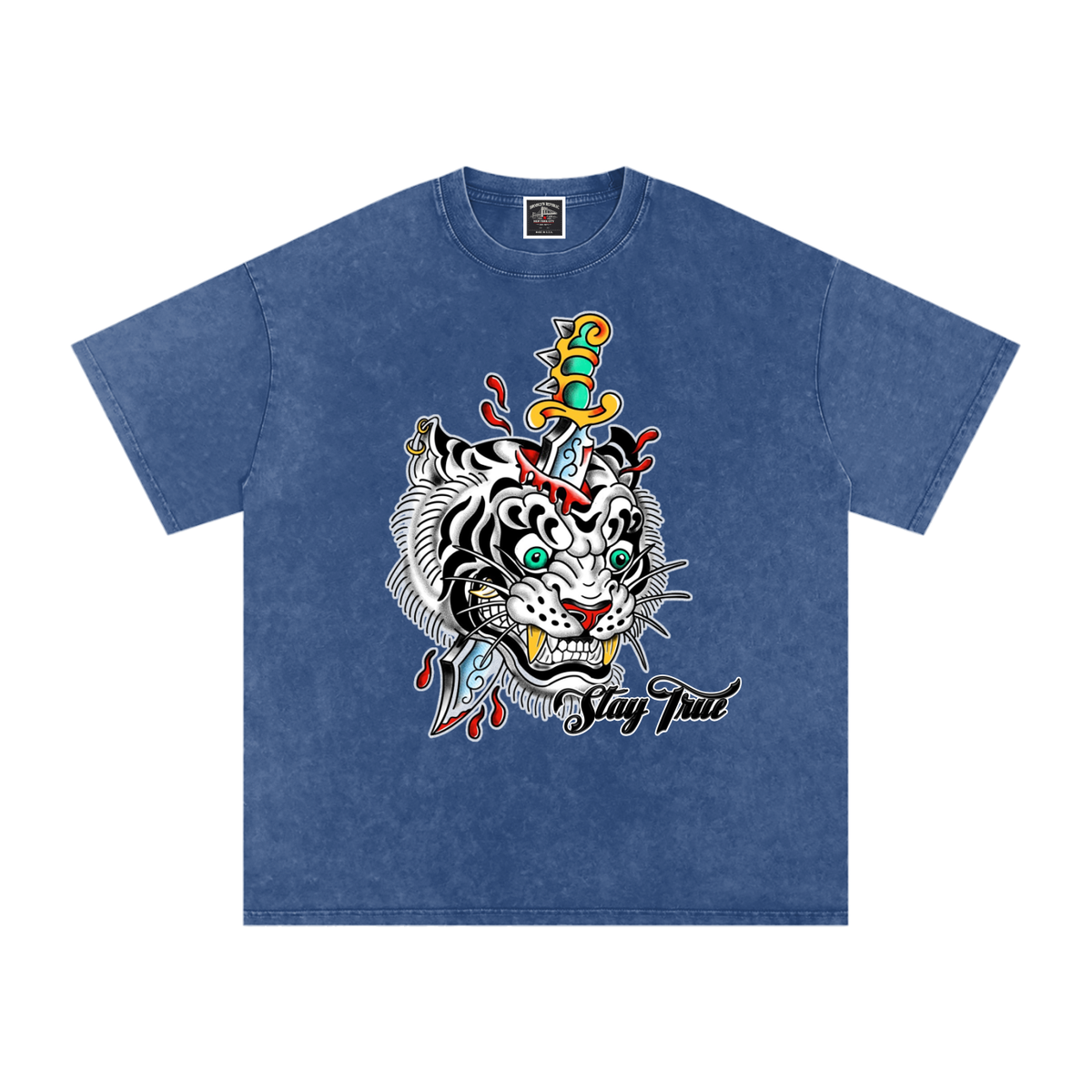 Brooklyn Zoo™ "Ed Hard-ly" Snow Washed Oversized Cotton T-Shirt