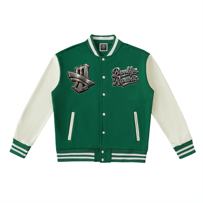 "All-Star" Two-Tone Fleeced Varsity Jacket