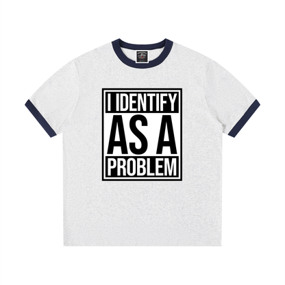 "FAFO" Contrast Edge Ribbed Crewneck T-Shirt